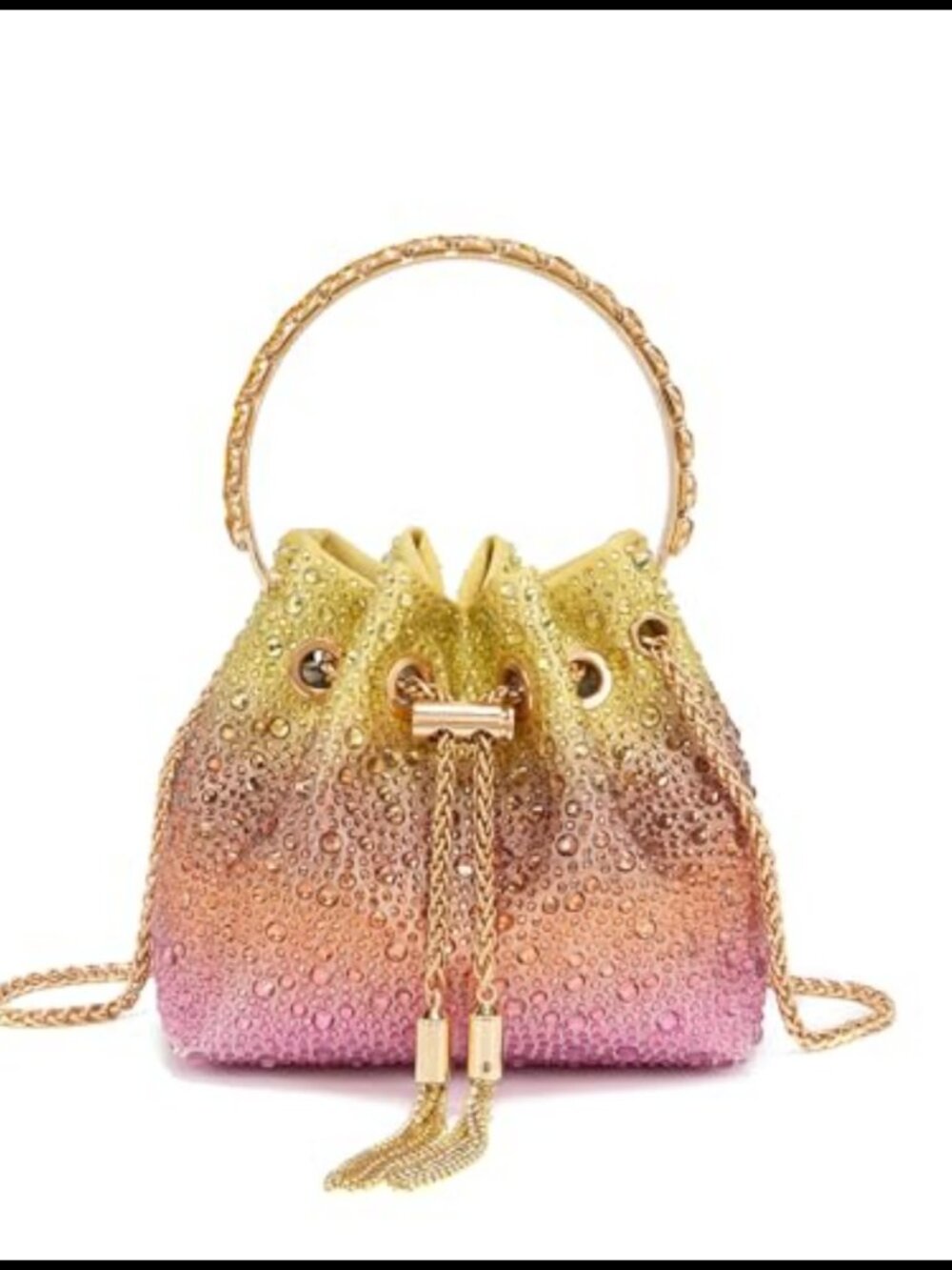 Rhinestone Evening Bag Sparkly Clutch Purse Detachable Chain Wristlet